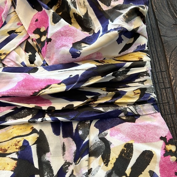 Banana Republic Silk Floral Knotted Strapless Convertible Dress Size 8 - Picture 9 of 11